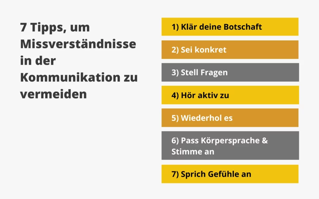 7 Tipps, um Missverständnisse in der Kommunikation zu vermeiden