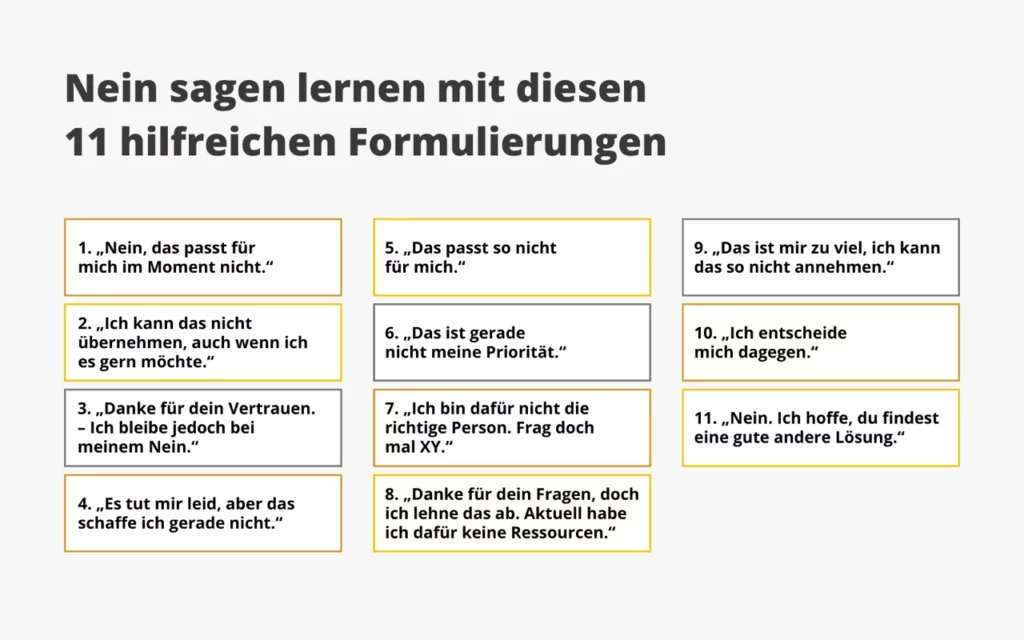 11 hilfreiche Formulierungen, um Nein sagen zu lernen