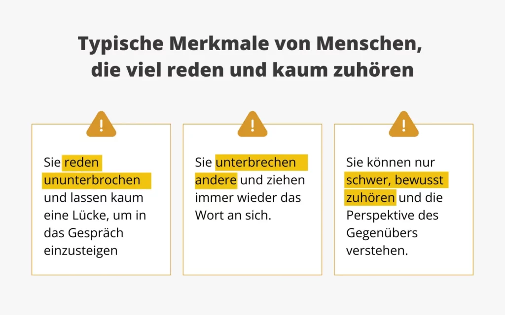 Wie du mit Menschen umgehst, die viel reden und nicht zuhören
